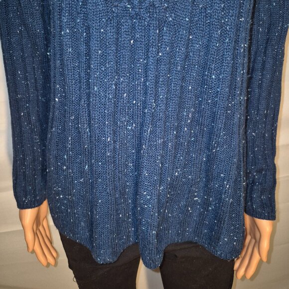 HANNAH Acrylic sweater, Turquoise with white specks in size LG. - Picture 13 of 16